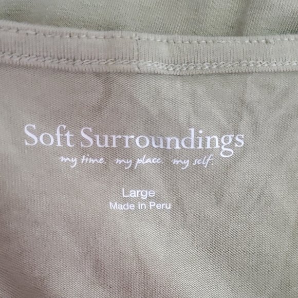 Soft Surroundings Elegant Olive Green Maxi Dress Size L - Picture 9 of 13